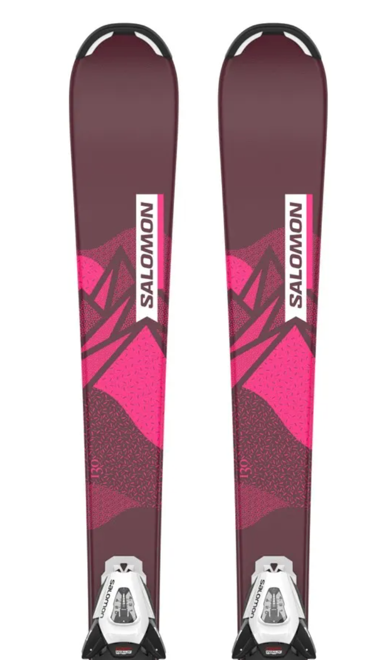 Ski Salomon L Lux Junior S bordeau + Fixation C5 GW J75