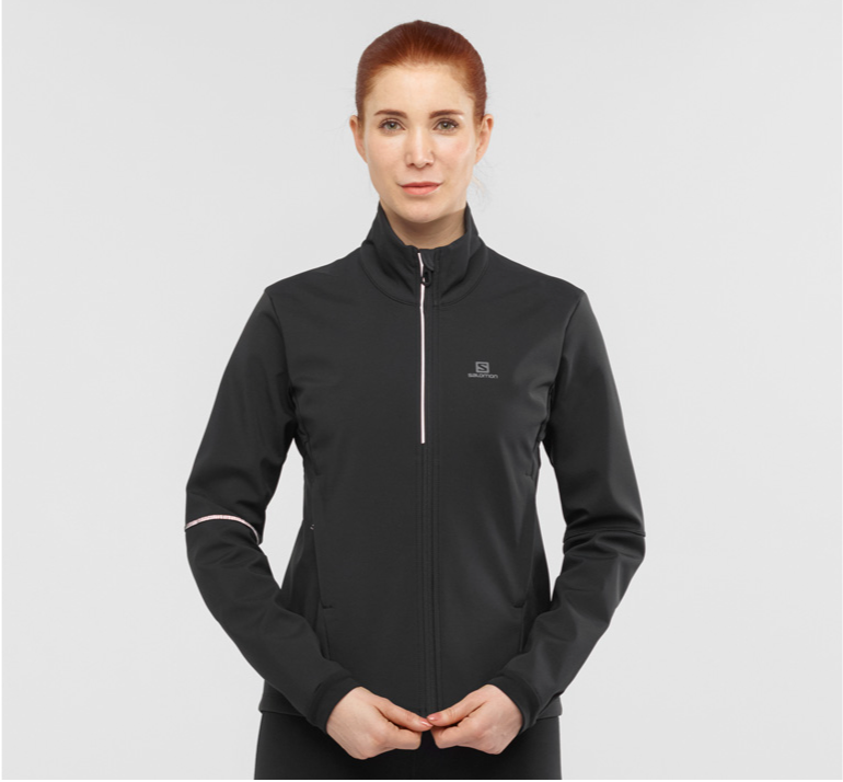 Manteau Ski de fond Salomon Agile Noir Softshell JKT (Femme)