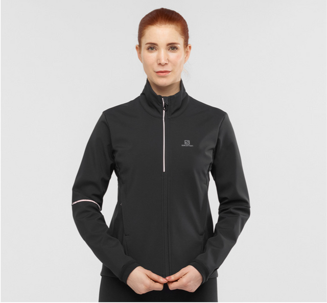 Manteau Ski de fond Salomon Agile Noir Softshell JKT (Femme)
