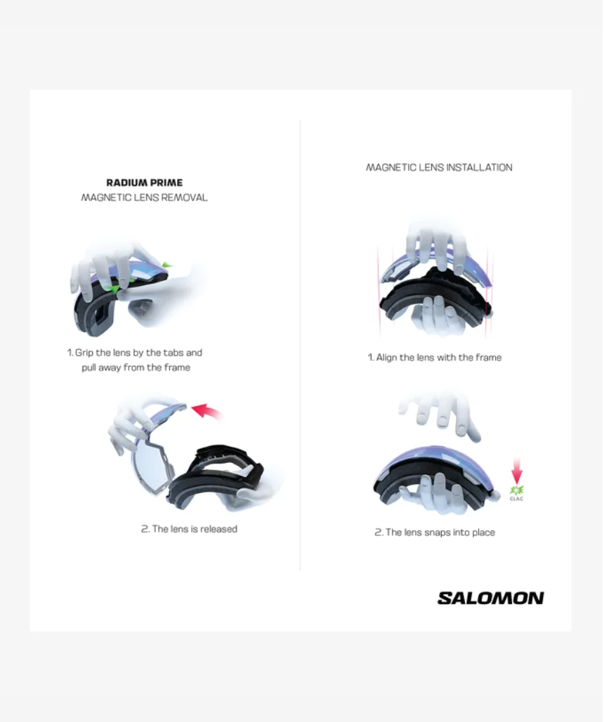 Lunette Salomon RADIUM PRIME Sigma Black + vitre d'extra (2025)