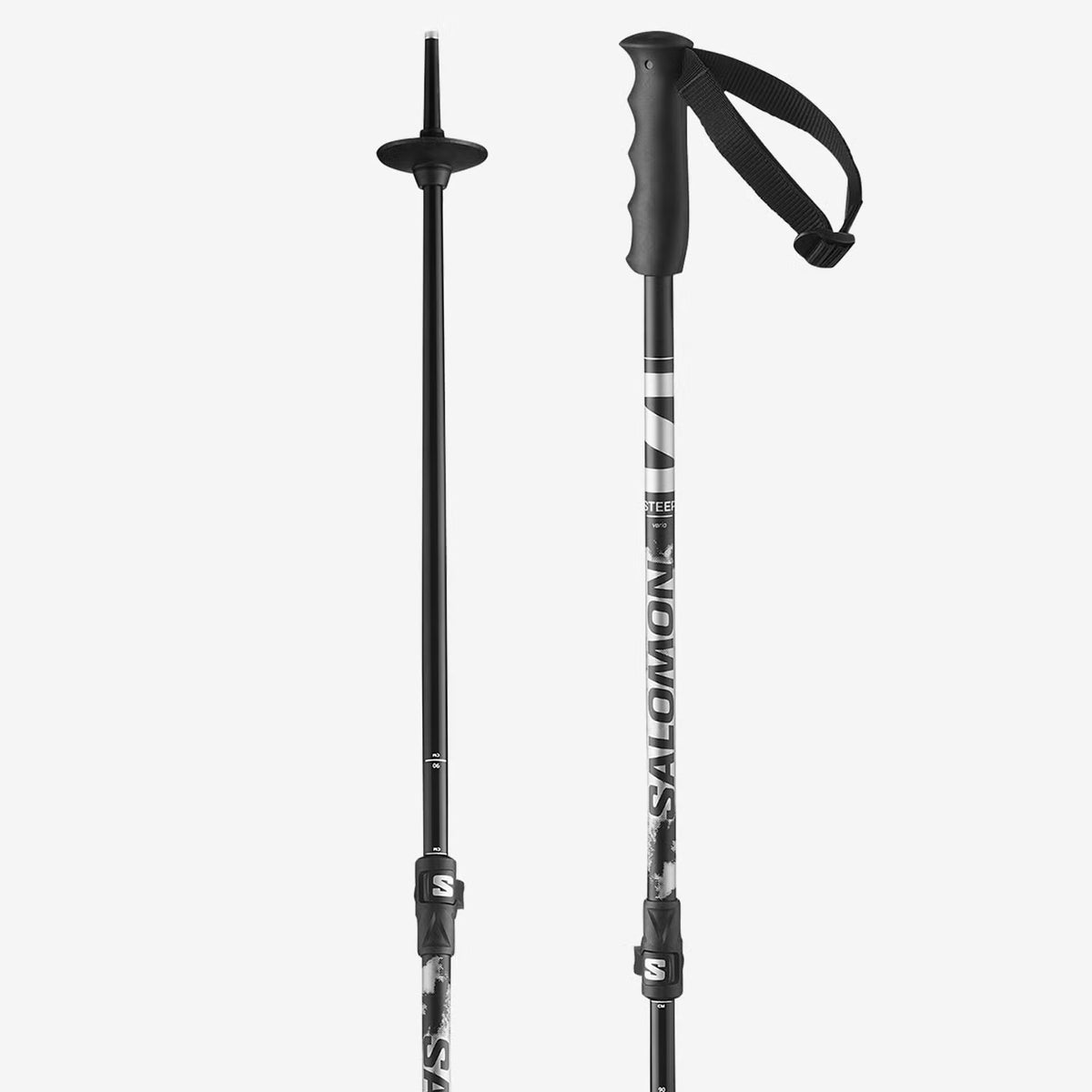 Batons STEEP VARIO Black/Silver (Junior)